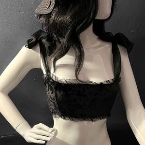 Set of two  Black velvet lingerie